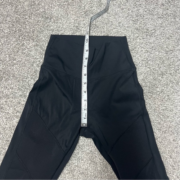 Zyia Active Leggings Women’s 2 Black Ribbed High Rise Capri Crop Workout Pants - Picture 5 of 8